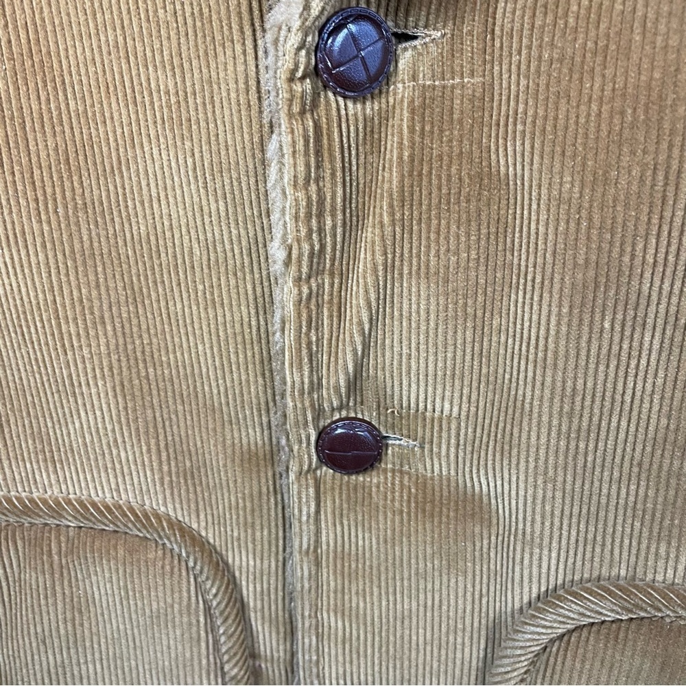 Vintage 70s Corduroy Faux Fur Sherpa Lined Towncraft Rancher Coat Jacket - Picture 12 of 16